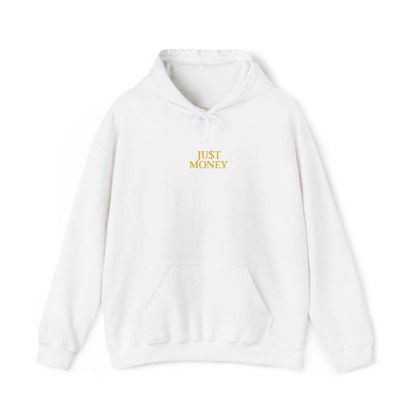 JU$T MONEY™ Heavy Blend Hoodie – Premium Unisex Streetwear | Bold & Clean Design | Cozy Everyday Essential