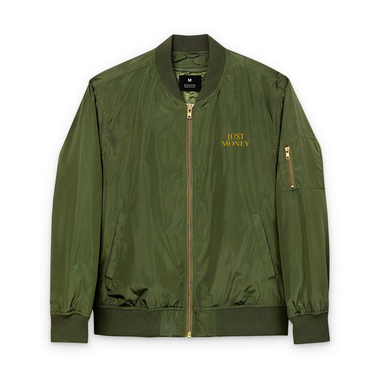 JU$T MONEY™ Bomber Jacket – Discipline in Motion